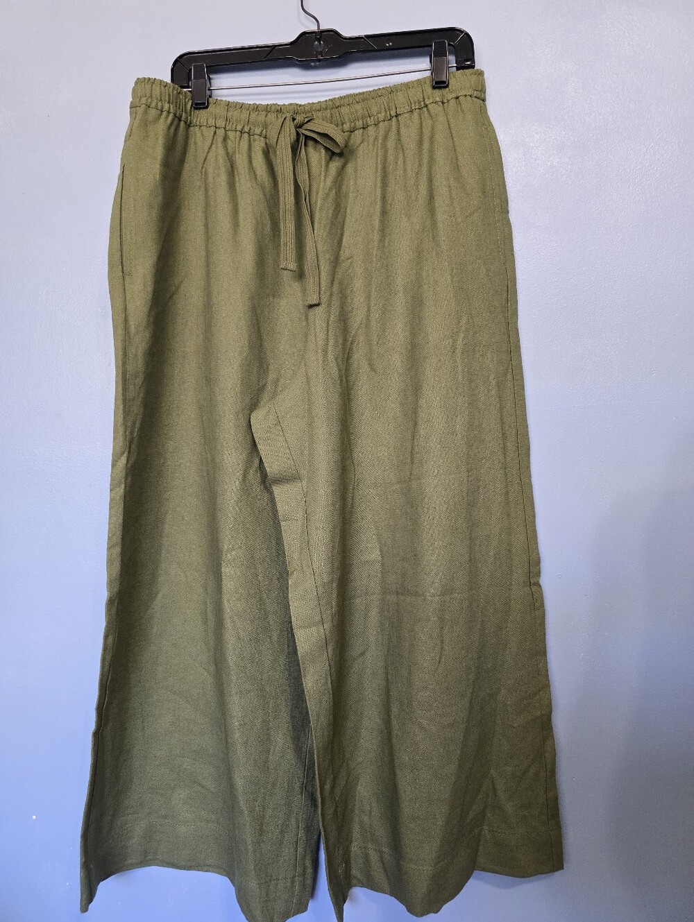 Max Studio Linen Blend Pull-on Drawstring Wide-Leg Pants XL